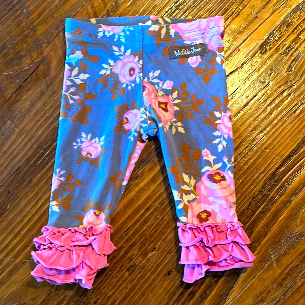 Matilda Jane Ruffle leggings 3-6mo